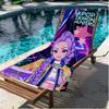 KPop Demon Hunters Print Beach Towel, Versatile Lightweight Absorbent Beach Towel for Pool Surf Yoga Bathroom, Perfect Birthday Holiday Gift