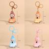1pc Creative Labubu Car Keychain Cartoon Labubu Fabric 3D Cute Bag Pendant Gift