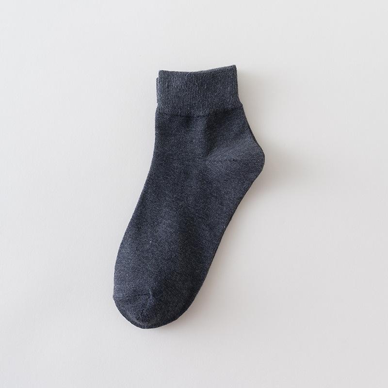 Korte Katoenen Sokken voor Dames, Ademende Effen Kleur College-stijl Katoenen Sokken