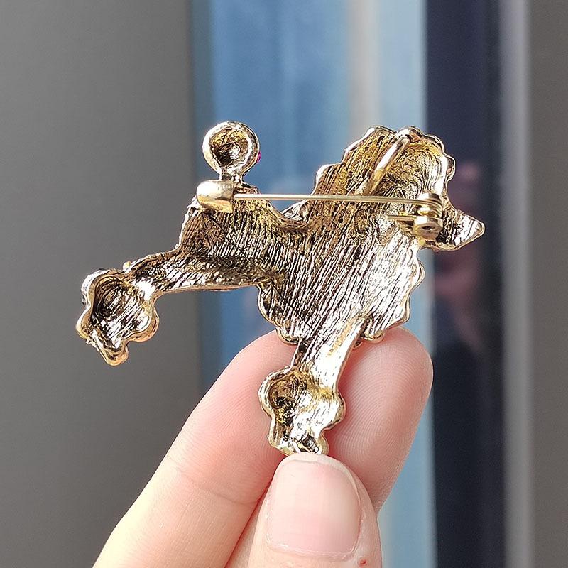 Nuovo Arrivo Spilla Cane Strass Cucciolo Carino Animale Spilla Zaino Cappello Sciarpa Accessori Gioielli Moda