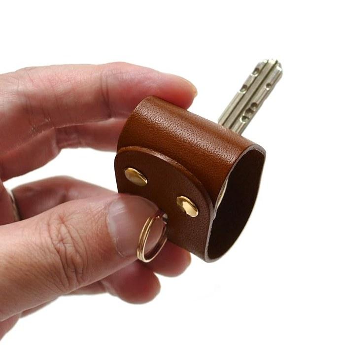 Key Keeper Key Cover Genuine Leather Made In Japan Tochigi Leather Full Cover Key Case (Black)