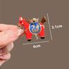 Cute Red Dripping Oil Zodiac Pony Brooches Versatile Animals Horse Corsage Pins Clothing Accessories  Year'S Day Gifts