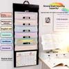 Wall Mounted File Organizer Large Capacity File Storage Bag Fodable Hanging File Folders  Office