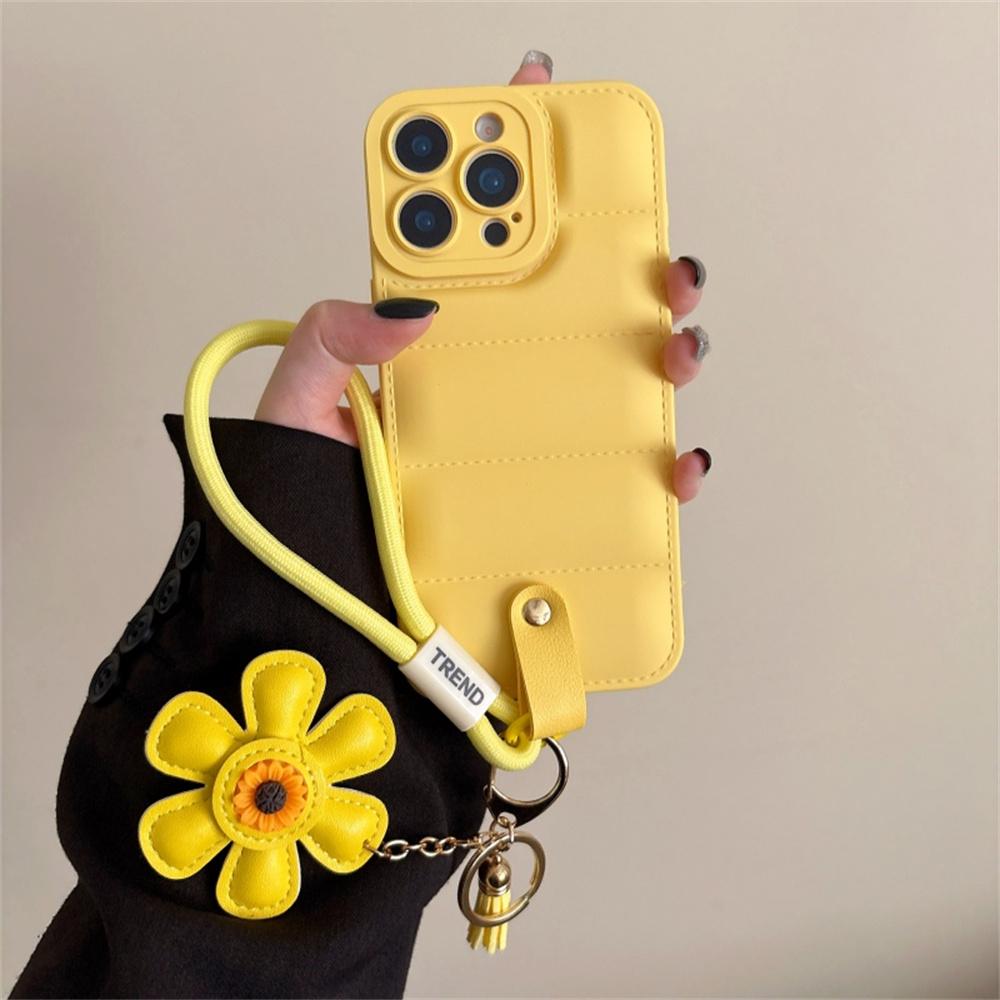 

Fashion Down Jacket Lanyard Phone Case for IPhone 17 Air 16E 16 15 14 13 Pro Max 12 11 X XR XS Plus Wrist Strap Soft TPU Cover iPhone 15 Pro Max