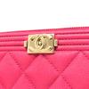Chanel A80288 Boy Chanel Zip Around Long Caviar Leather pink/GoldHardware Unused