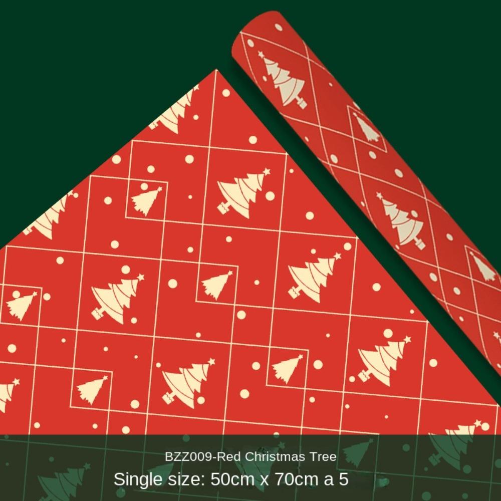 5PCS DIY Christmas Gift Wrapping Paper 50*70cm DIY Gift Paper Charmful Craft Paper Roll  Christmas