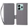 For Xiaomi Redmi Note 14 5G Case with Wrist Strap Litchi Texture PU Leather Wallet Phone Cover
