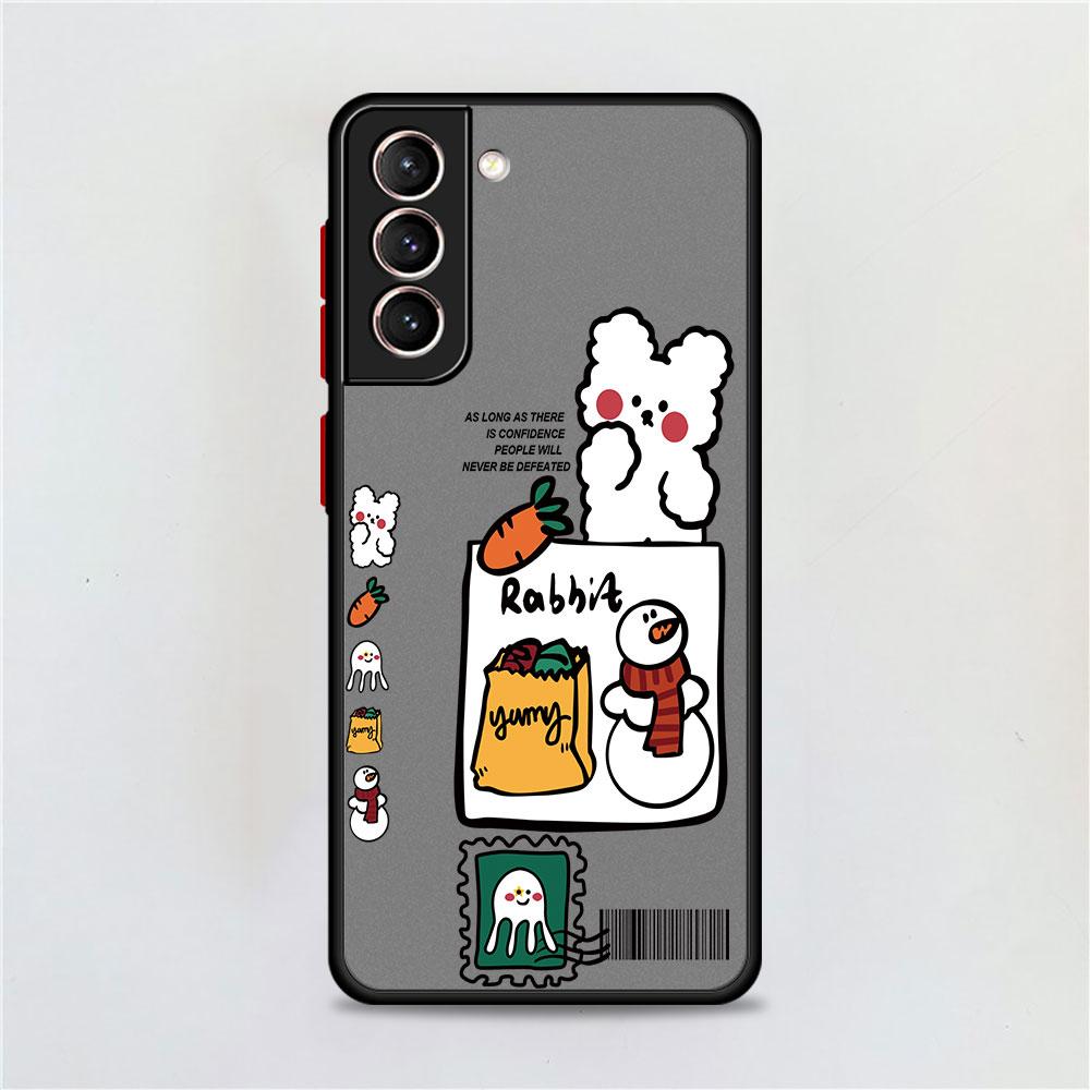 New YearMatte Hülle für Samsung Galaxy S22 S20 S21 FE S10 S9 Plus S8 Capa Note 20 Ultra 10 Lite Telefon Fundas