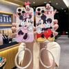 Applicable to Samsung S24FE mobile phone case S25 cartoon lying down A16 waving Mickey Minnie A24 couple soft