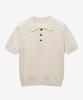 MINDBRIDGE [Couture] Crochet Collar Semi-Oversized Short Sleeve Knit - 2 Colors