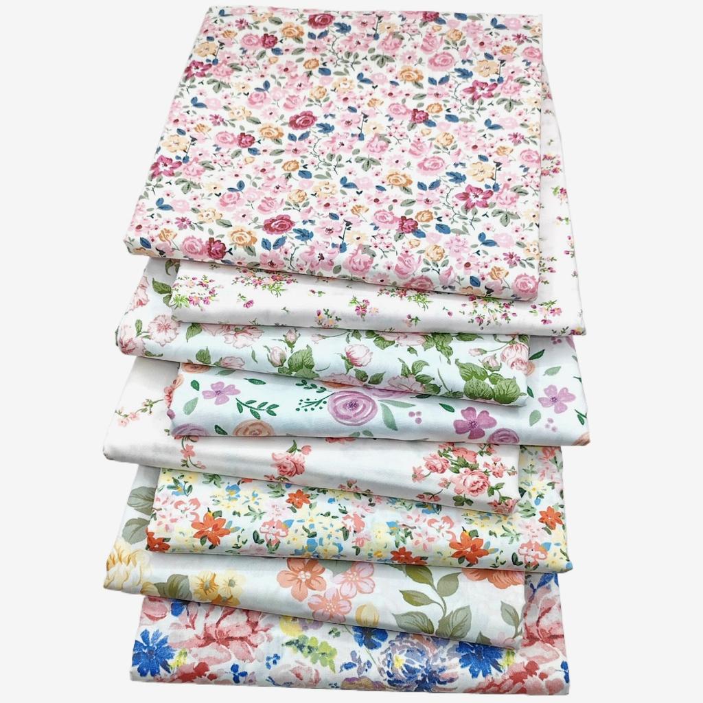 8PCS Cotton Fabric Printed Cloth Sewing Quilting Fabrics for Patchwork Needlework DIY Handmade Material Fabric Cotton
