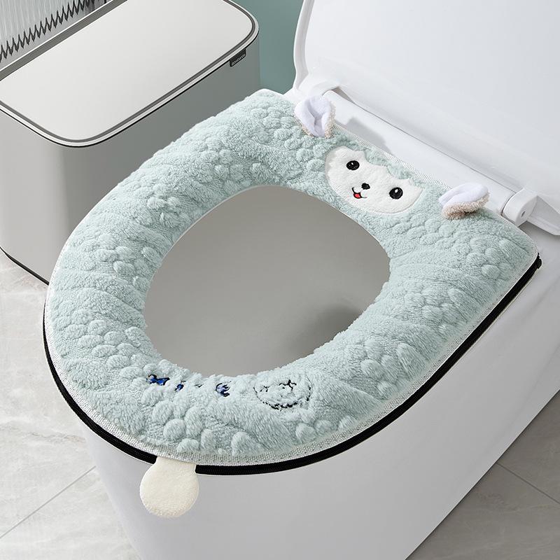 Winter Thickened Toilet Seat Cushion, Waterproof & Zippered, Universal Fit for All Seasons