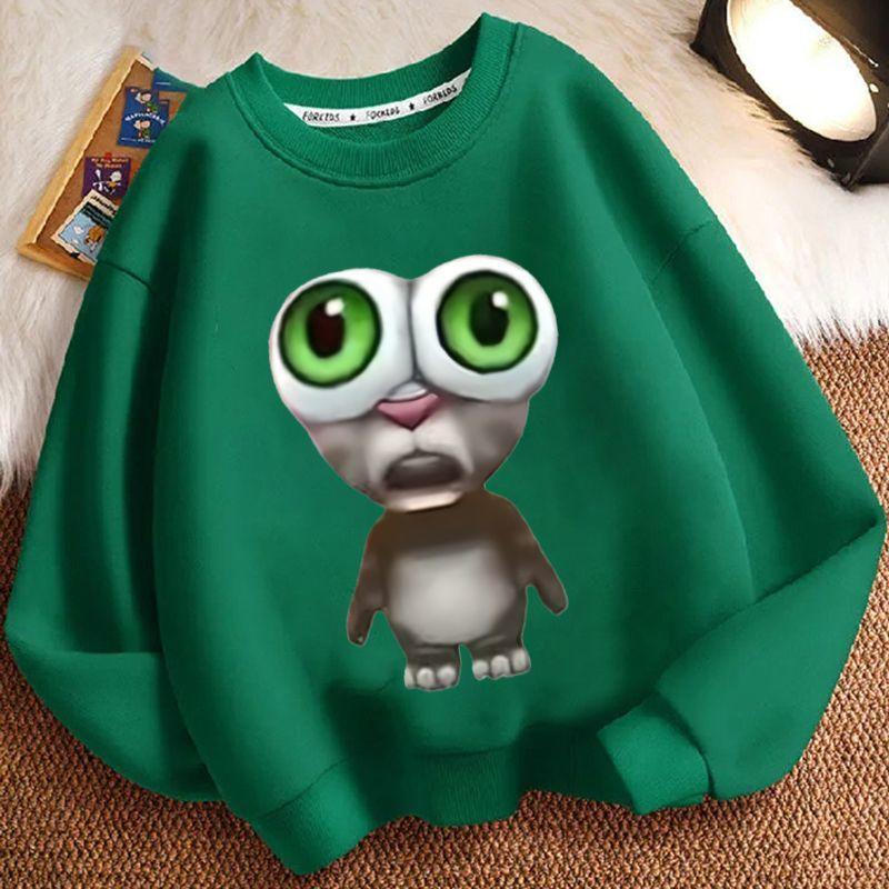 

Children s Fashion John s Farm Hoodies for Autumn and Winter, Loose Round-neck Hoodies for Boys and Girls 160