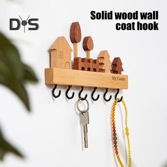 Nástěnný úložný stojan Háček na klíče Hladký okraj Bez otřepů Jednoduchá instalace Vstup Dekorace úložného stojanu na klíče