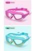 Kids' Waterproof & Anti-Fog HD Swim Goggles with Earplugs - Stylish Unisex Large Frame Diving Goggles
