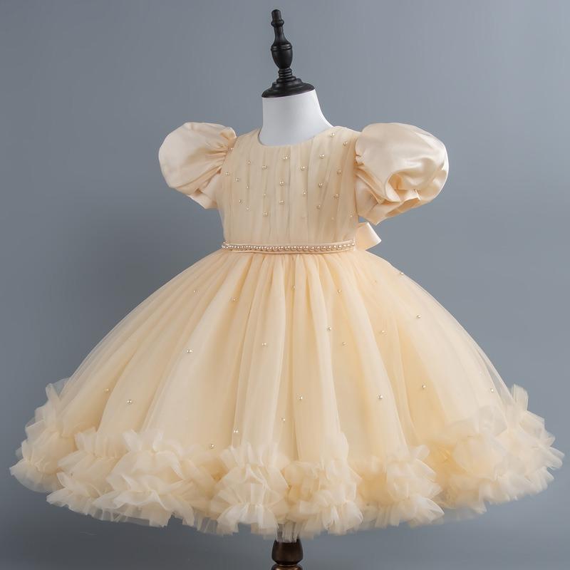 Mädchen Kinder Aufgebauschtes Spitze Tüll Prinzessin Geburtstagsparty Formelles Auftrittskleid