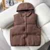 Fashion vest women's autumn and winter new Korean version of vest thin jacket hooded vest cotton vest