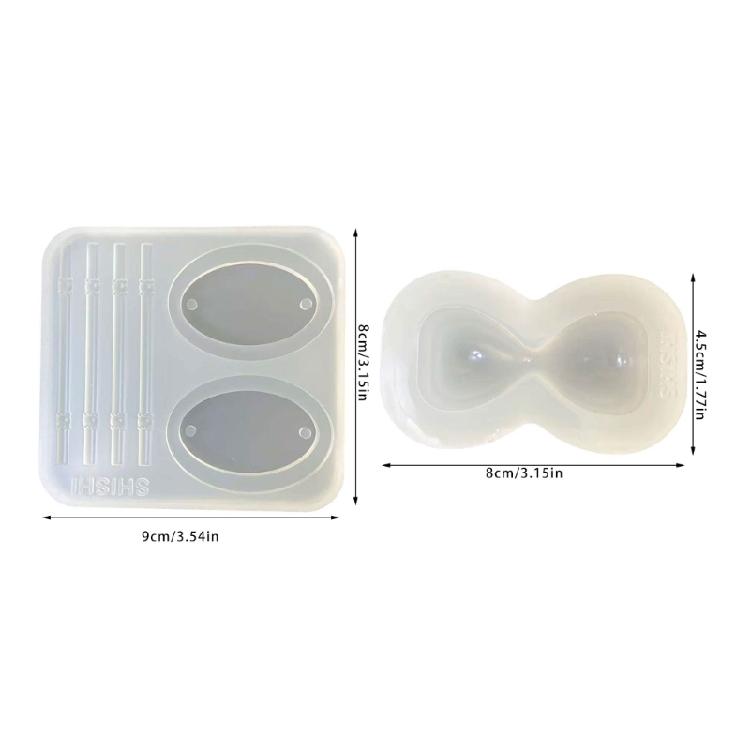 Pack of 2pcs Easy Clean Silicone Sand Clock Molds Perfect for Resin Art and Decorative Soap and Candle Creation