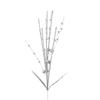 60cm 6 Prong Artificial Glitter Berry Stem with 2 Leaves Xmas Glitter Pick for Home Decor Table Centerpieces