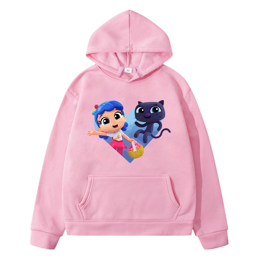 

Cute True and The Rainbow Kingdom Graphic Printing Kids Hoodies Kawaii Boys Girls Children Sweatshirts Autumn Children Clothing 130 рожевий