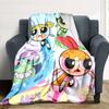 1pc Powerpuff1 Blanket, Gift, for Men and Women, Soft Blanket, Good for Sofa Bed Couch Travel, Lightweight Flannel Blanket