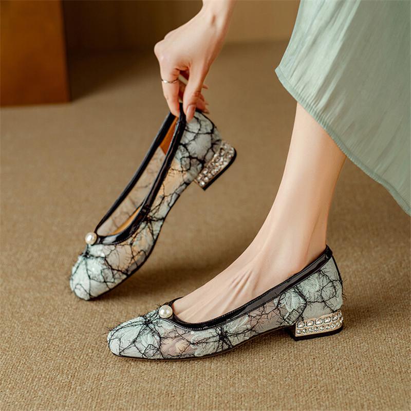 Fashion New Summer Women Pumps Shoes for Women Fashion Mixed Color Round Toe Casual Shoes Women Low Heel Ladies Shoes Zaptos Mujer