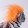 Orange Pet Wig Cat Cosplay Wig Funny Pet Wig Hair with Adjustable Elastic Bands for Halloween Christmas Party Costume Accessory