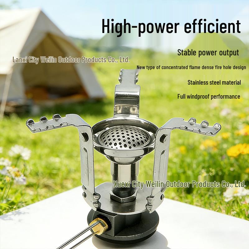 Portable Pocket Gas Stove: Integrated Mini Burner for Outdoor Picnics and Camping