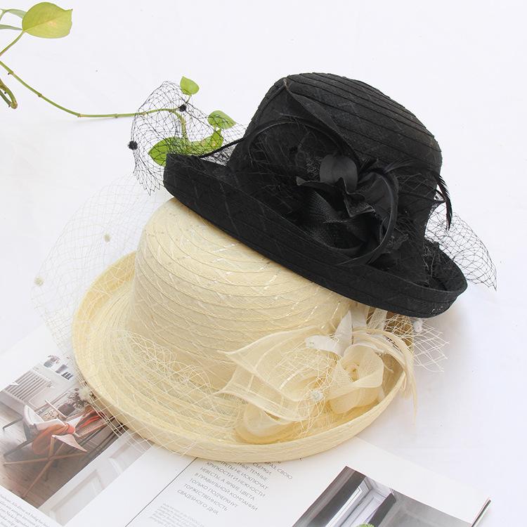 Summer Crimped Mesh Top Hat, Fashion Celebrity Fashion Hat, Outdoor Sunshade Basin Hat, Women'S Sunscreen Sun Hat