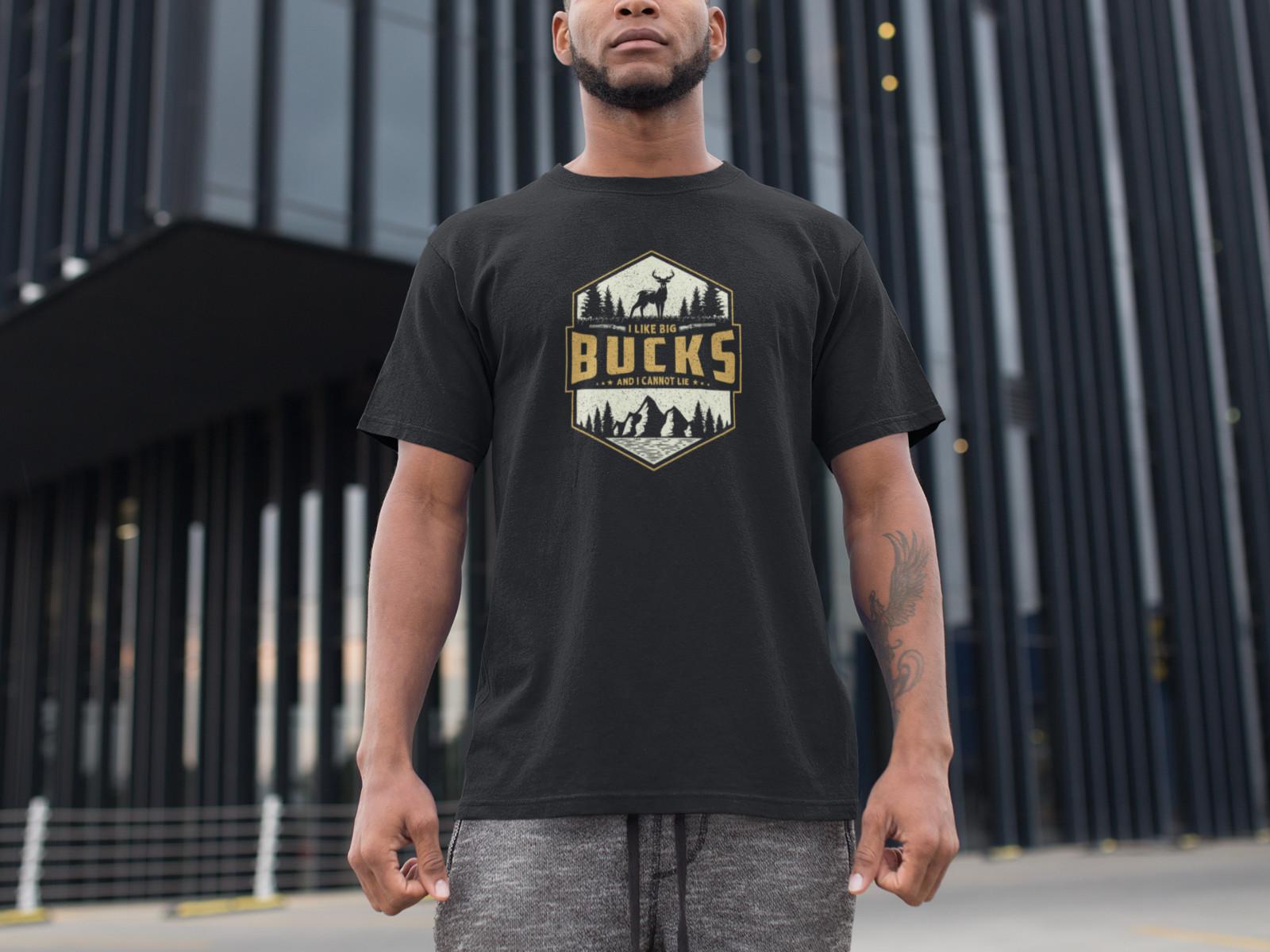 

Bucks Deer Hunting T-Shirt Mens Womens Tees Top Gift for Men Women Hunters Funny Antler Graphic Tee 2XL