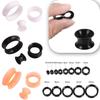 1pair Silicone Tunnels and Plugs Earrings 3-22mm Flexible Double Flared Flesh Ear Gauge Expander Stretchers Jewelry Piercings
