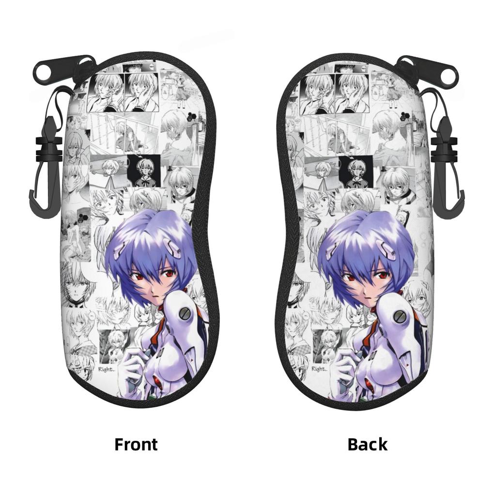Custom Japanese Anime Evangelion Shell Eyeglasses Case Men Women Cute Glasses Case Sunglasses Box Pouch