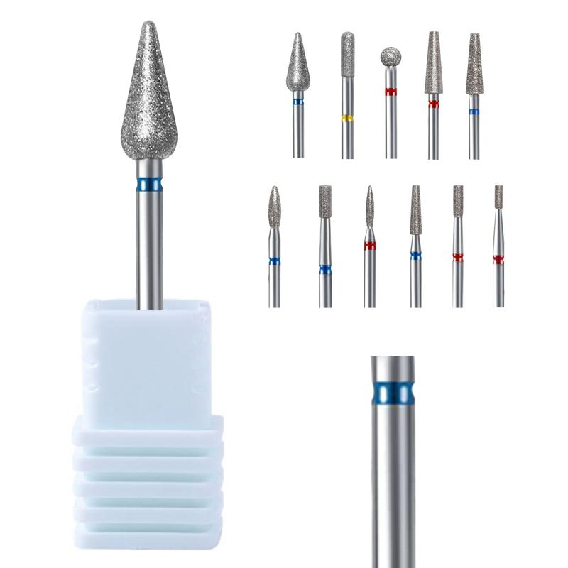 Diamond Nail Drill Bits Cuticle Cleaner For Electric Drill Manicure Pedicure Polishing Nail Art Tool Salon Home Supplies