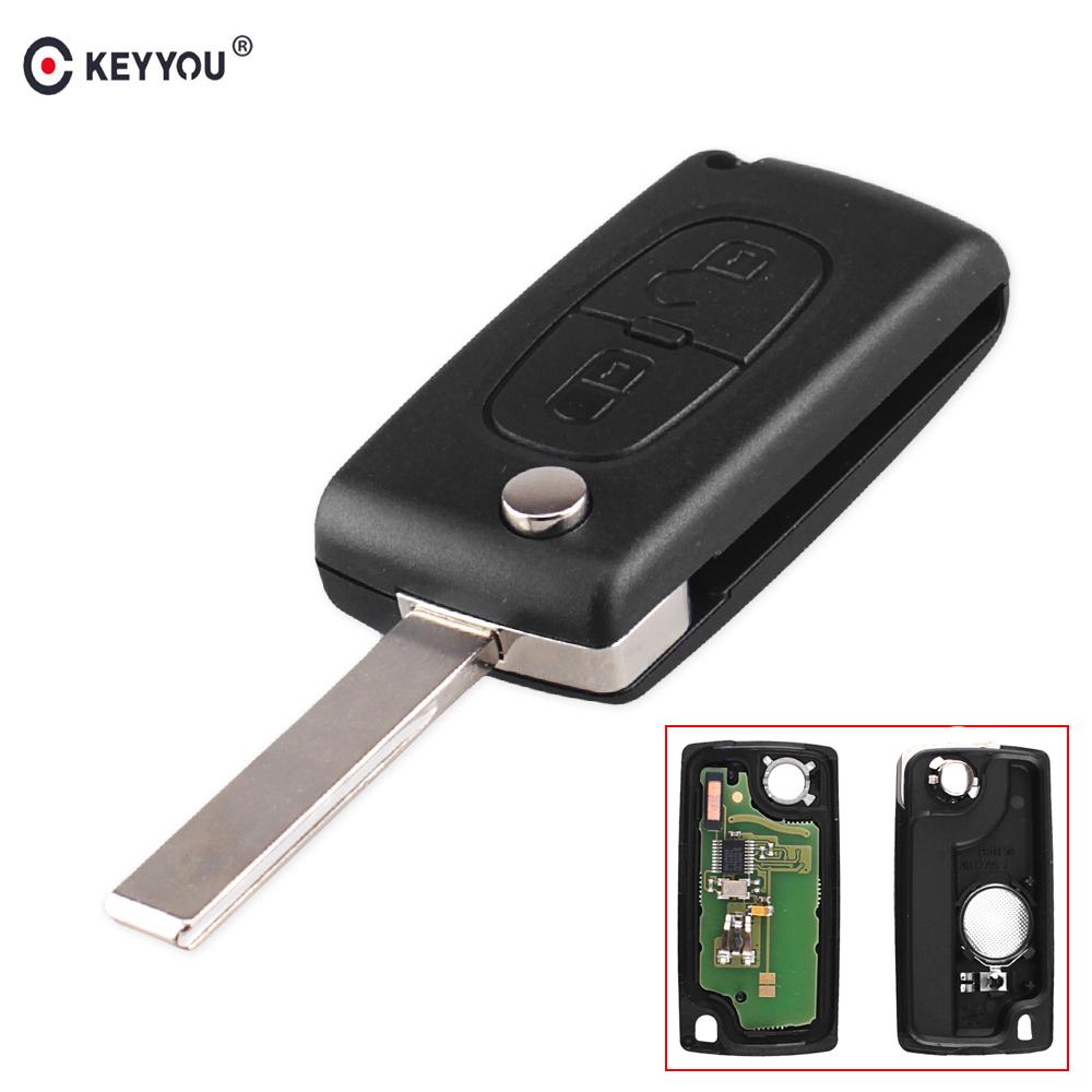 Ersatz Autoschlüssel Für Peugeot & Citroen - 3-Tasten Fernbedienung Mit ID46 Chip 433MHz