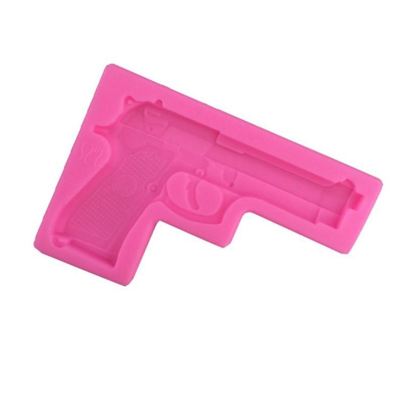 2pc DIY Gun Bullet Shape Fondant Soap 3D Cake Silicone Mold Cupcake Jelly Candy Chocolate Decoration Baking Tool Moulds