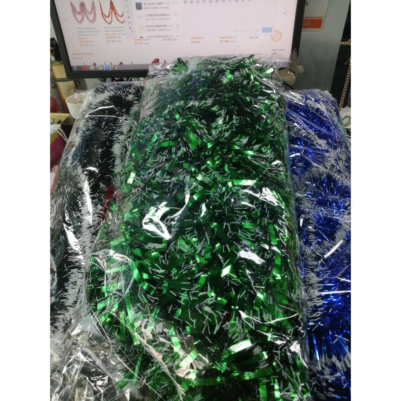 Strip Pet/pvc Christmas Tree Decoration Tops Pull Flower (filament Plus White Dot) 10m X 9cm