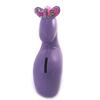 Les Trésors De Lily [N0899] - Resin Piggy Bank 'Passion Chevaux' Purple - 20x14x9 Cm