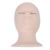 Eyelash Mannequin Head Replaceable Eyes Eyelash Extensions Makeup Massage Acupuncture Silicone Practice Head Model With Eyelashes Single Eyelid Pink