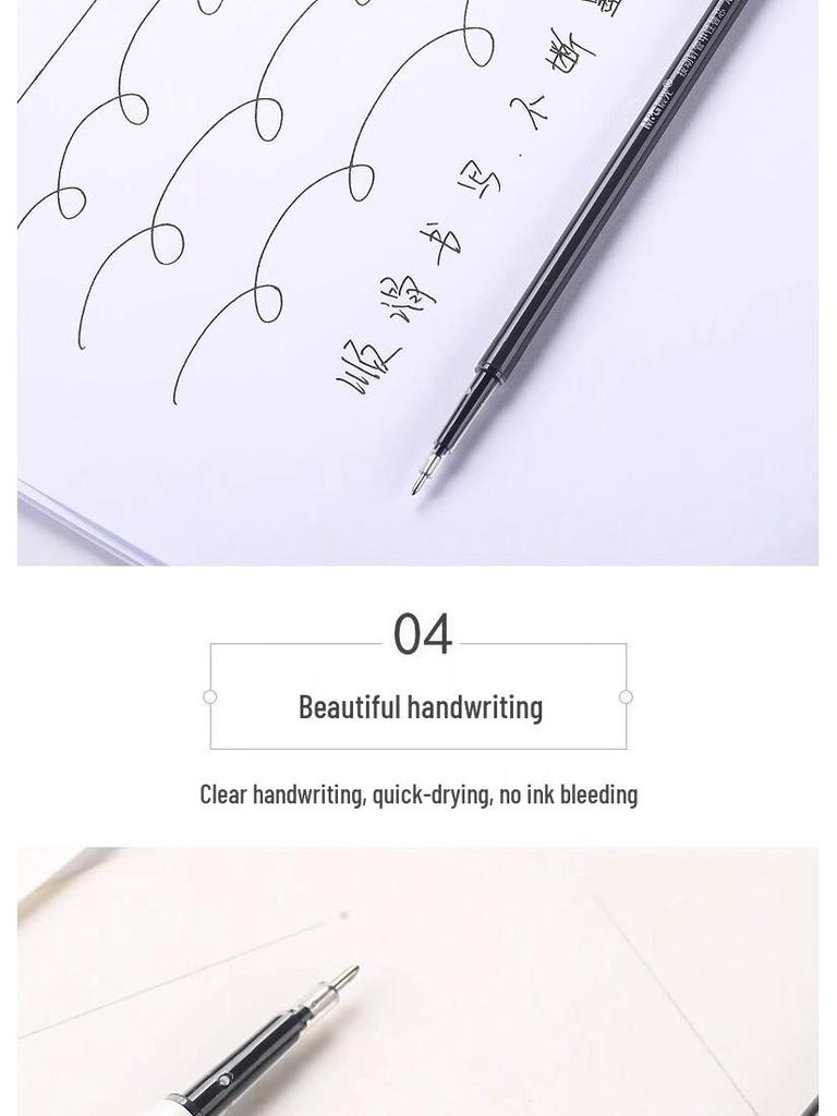 MG 9006 Neutral Pen Refill, Original Flavor, 0.5mm Quick-Drying Ceramic Ballpoint, Full Needle Tube for Students