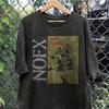 Camiseta NOFX Punk In Drublic Banda Punk Rock Gráfico LP Algodón Pesado Negro