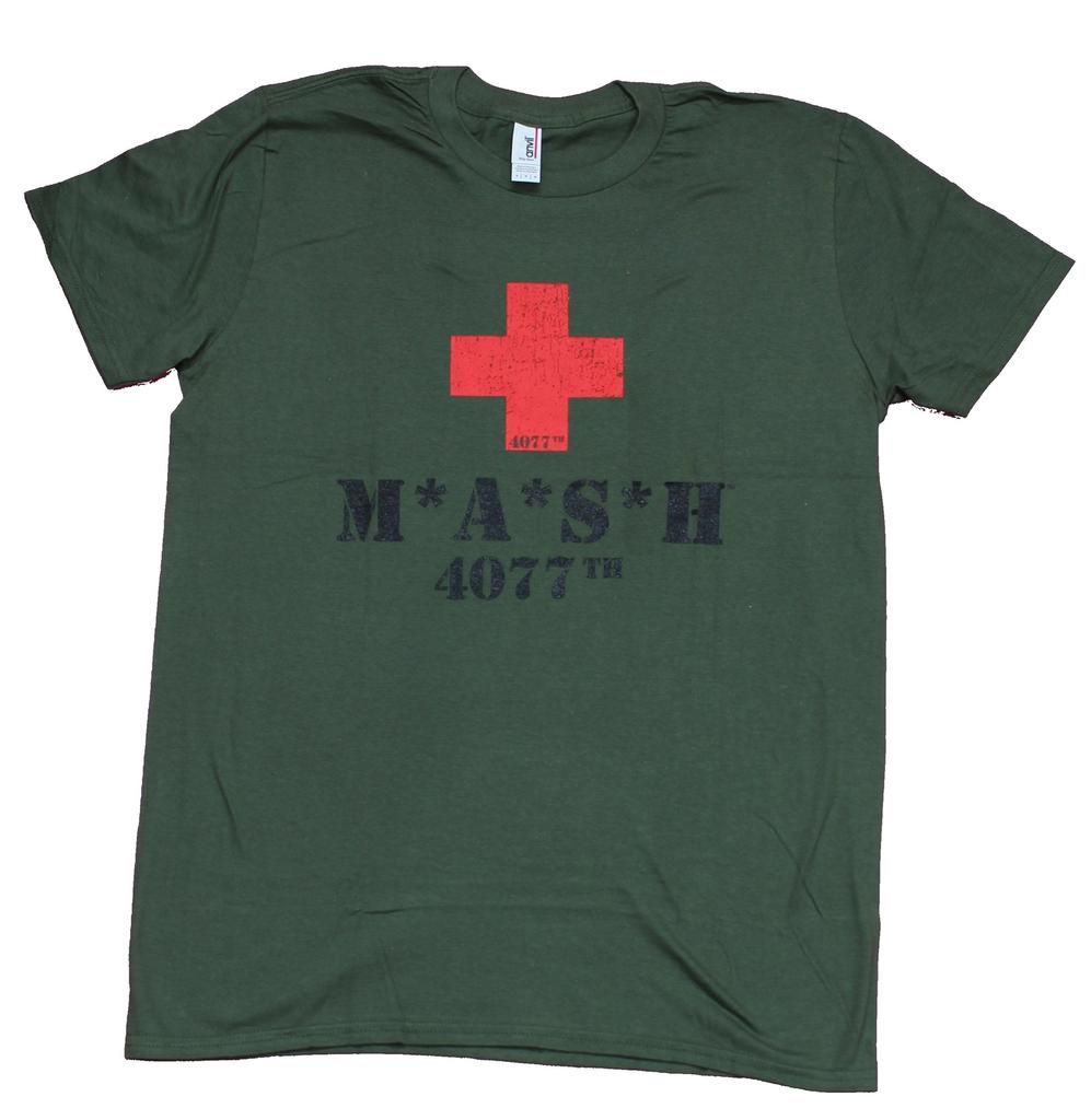Mash Adult New T-Shirt Mash 4077th Red Cross Pic