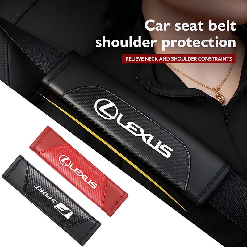 2Pcs Car Seat Belt Covers Shoulder Protection Pad Accessories For Lexus F SPORT ES RX NX LS UX LM LX GX LC RZ IS CT GS RC HS SC