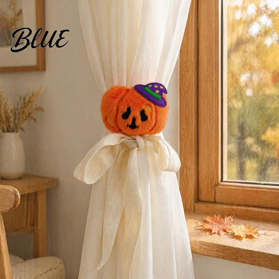 Halloween Home Decor Accessories Curtain Tiebacks Funny Witch Hat Pumpkin Ghost Cartoon Window Straps Three-dimensional Treatments Lightweight