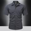 Summer Quick Dry Short-sleeved Shirt Men's Outdoor Loose Quick Dry Clothes Shirt Casual Mountaineering Fishing Shirt Thin Comfortable Men's Tops