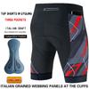 Mens Cycling Shorts With 3 Pockets Elastic Waistband Gel Pad Breathable Lycra Mountain Road Bike Riding