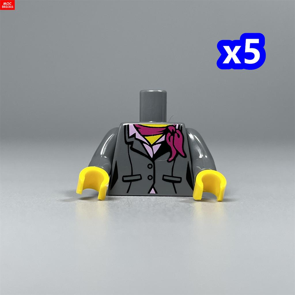 MOC Bricks 4cm Figure Printed Body Part Suit Torso Women Man Baseball Uniform Building Blocks Assembles Children's Toys Gifts