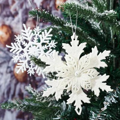 2026 New Year 3D Snowflake Pendant New Year Christmas Party Decoration Snowflake Christmas Tree Ornaments DIY Xmas Party Props