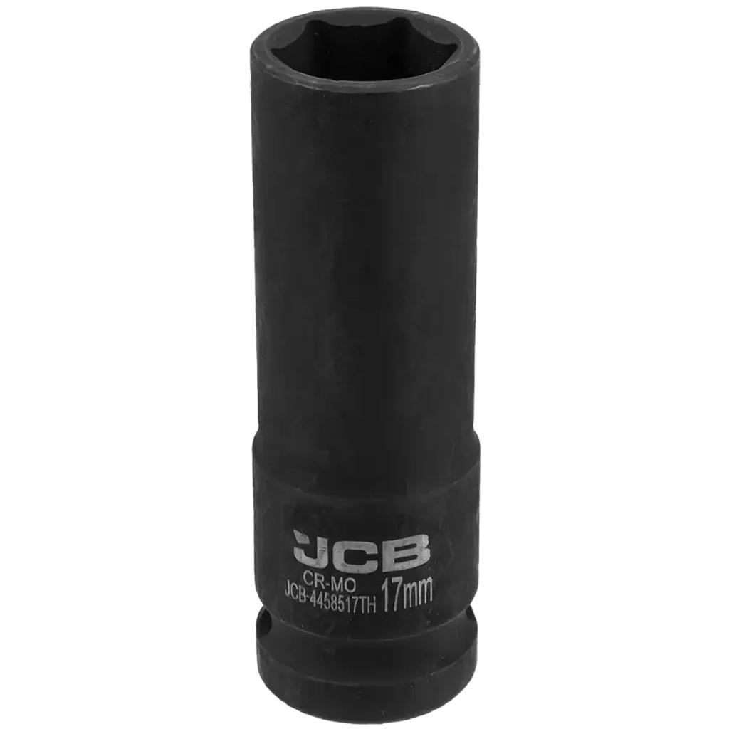 JCB 1/2" Cr-Mo 6-point Deep Thin-wall Impact Socket 17mm