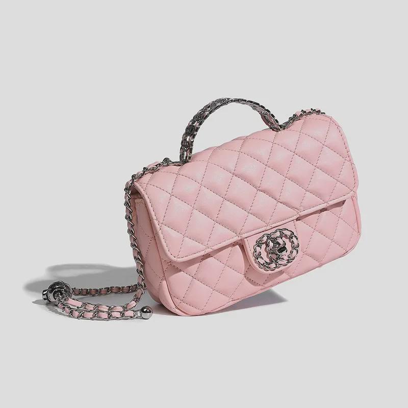 2025 Jaro/Léto Diamond Chain Crossbody kabelka: Elegantní a trendy dámská čtvercová taška