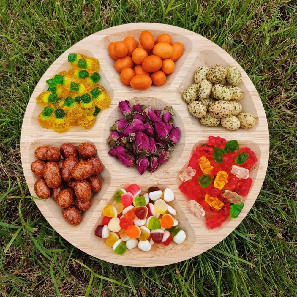 Thickened Tea Tray Bamboos Tea Platter Light‑weight Fruit Dish Table Top Decoration